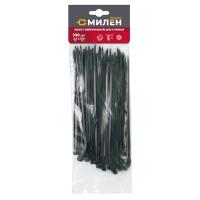 Фото хомуты, 100 х 2,5мм, нейлоновые черные, милен, 100шт от интернет-магазина Аманд