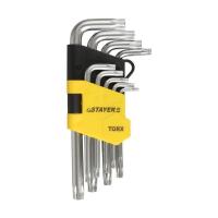 Фото набор ключей,  9шт,имбусов.корот.torx,cr-v, сатинированное покр,stayer от интернет-магазина Аманд