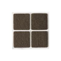 Фото накладки квадратные корич 25*25мм 4шт/уп на мебел ножки, самокл, фетр от интернет-магазина Аманд
