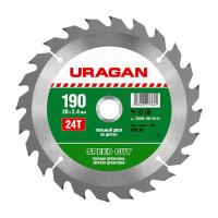 Фото диск отрезной 190 х 20мм 24т,по дереву uragan от интернет-магазина Аманд