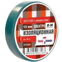 Фото лента изоляционная пвх 15мм*10м зеленая 130 мкн, klebebander от интернет-магазина Аманд