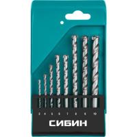 Фото набор сверл по бетону  3-4-5-6-7-8-9-10 мм 8 шт сибин от интернет-магазина Аманд