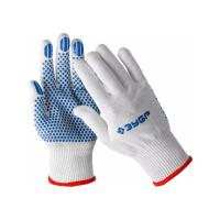 Фото перчатки х/б белые с пвх покрытием "точка" 2нити увелич зубр от интернет-магазина Аманд