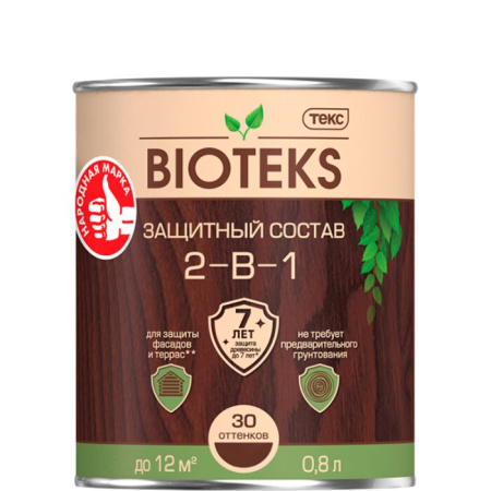 Фото антисептик bioteks защитный состав 2 в 1, клен, 0,8 л от интернет-магазина Аманд