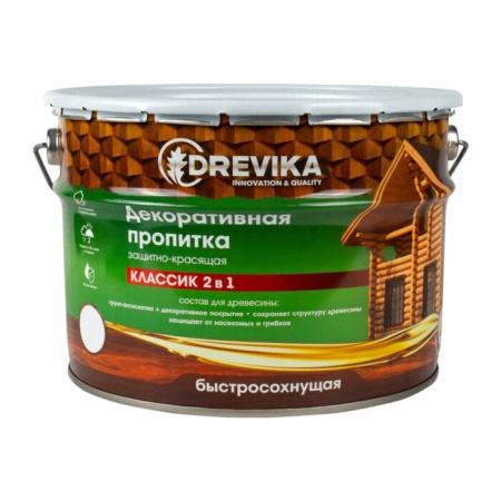 Фото пропитка декоративная drevika дуб, 9,0 л  от интернет-магазина Аманд