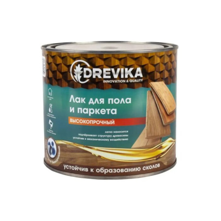 Фото лак алкидный drevika для мебели и паркета глянцевый, 1,8 кг  от интернет-магазина Аманд