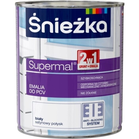 Фото эмаль акриловая supermal белая глянцевая, 0,75 кг  от интернет-магазина Аманд