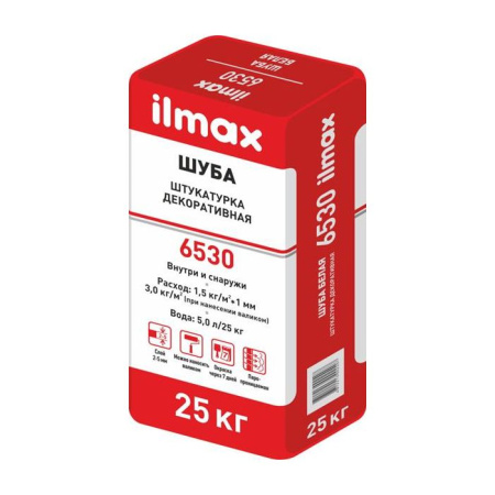 Фото штукатурка полимерная ilmax 6530 под окраску 1,0мм (шуба), 25 кг          от интернет-магазина Аманд