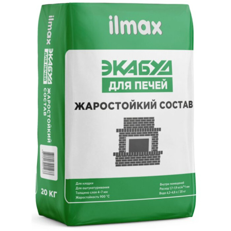 Фото кладочная смесь для печей и каминов экабуд, 20 кг                      от интернет-магазина Аманд