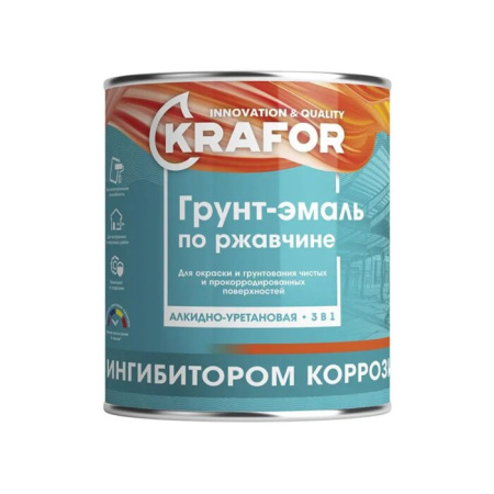 Фото грунт-эмаль по ржавчине серая 5,5кг крафор от интернет-магазина Аманд