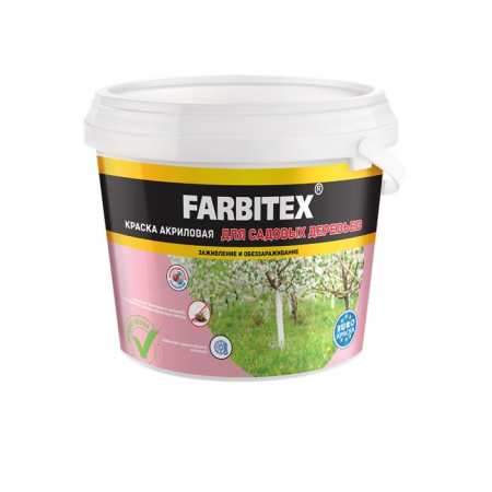 Фото краска для садовых деревьев farbitex, 3 кг  от интернет-магазина Аманд