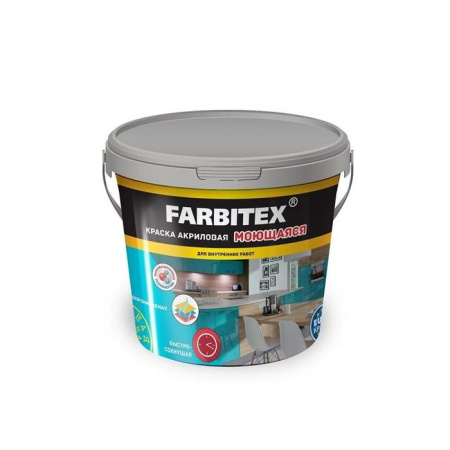 Фото краска акриловая моющаяся farbitex, 13 кг от интернет-магазина Аманд